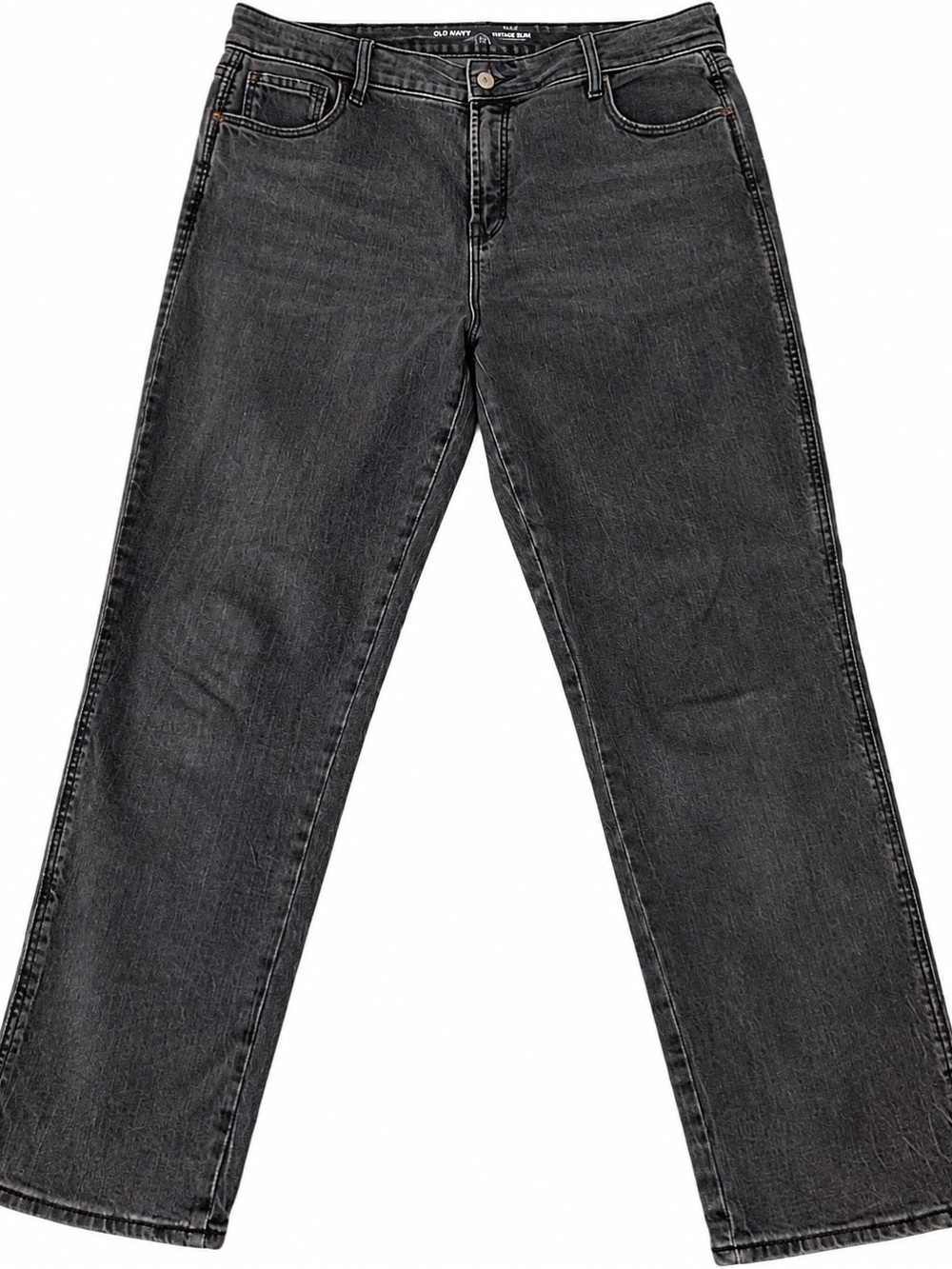 Old Navy Vintage Slim Jeans Womens 14 Black High Rise Stretch Denim